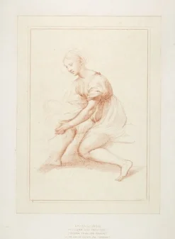 Clearance Estampe Étude de vierge pour la Sainte famille de François 1er - Raphaël Dessins