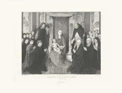 Estampe Vierge des donateurs - Hans Memling