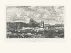 Outlet Estampe Vue de l'ancien Louvre, du côté de la Seine - Zeeman Paris Et Le Louvre