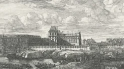 Outlet Estampe Vue de l'ancien Louvre, du côté de la Seine - Zeeman Paris Et Le Louvre