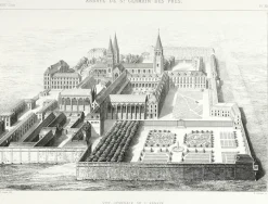Estampe Vue Générale De L'Abbaye