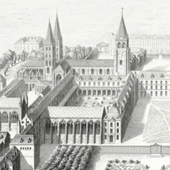 Estampe Vue Générale De L'Abbaye