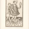 Estampe Zintilomo, carte 5, Le Tarot de Mantegna - Cécile Reims