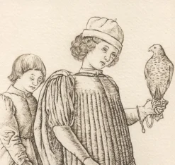 Estampe Zintilomo, carte 5, Le Tarot de Mantegna - Cécile Reims
