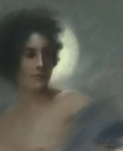 Etude de femme, ou l'Eclipse, ou Femme au croissant (panneaux aluminium)