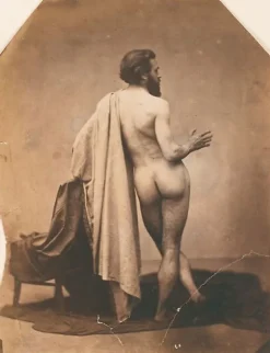 Etude de nu masculin de dos (Edmond Lebel') (toiles encadrées)