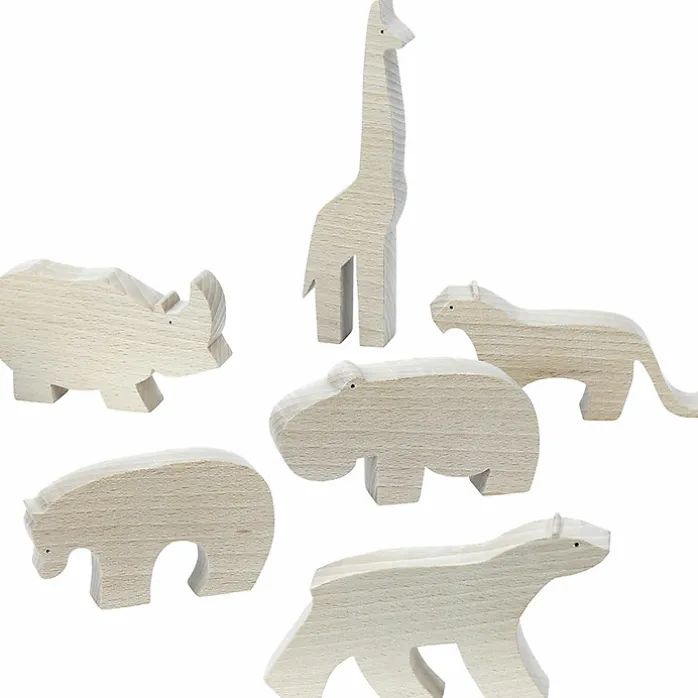 Figurine en bois François Pompon - Rhinocéros, Pompon Toys