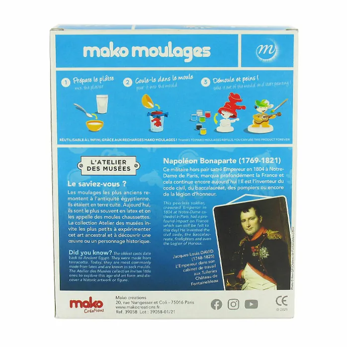 2 Figurines à mouler et à décorer Napoléon et Napoléonette - Mako moulages