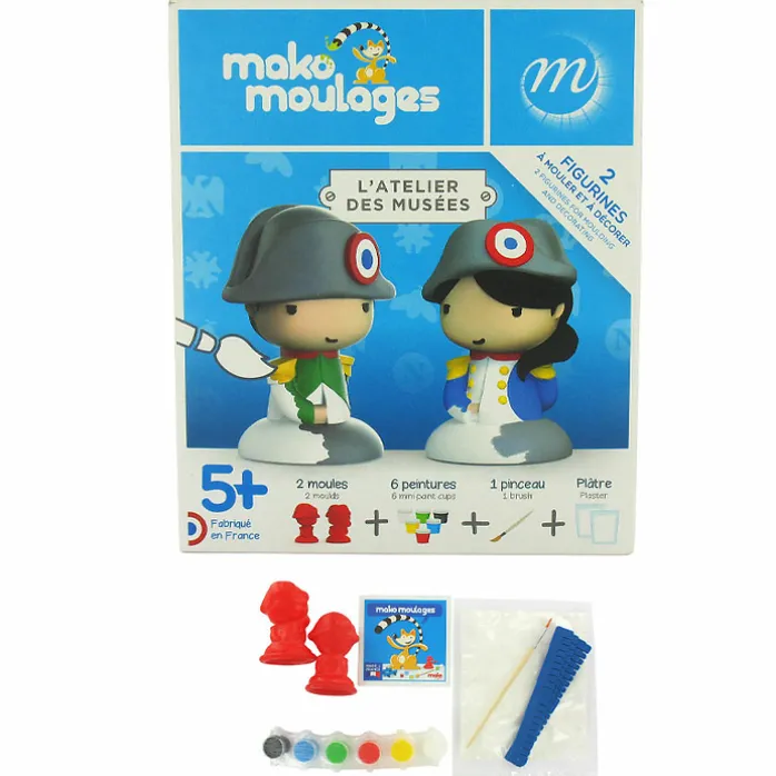 2 Figurines à mouler et à décorer Napoléon et Napoléonette - Mako moulages