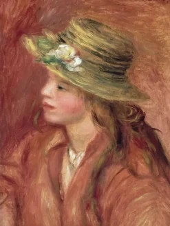 Fillette au chapeau de paille (affiches d'art encadrées)