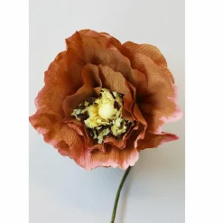 Fleur en papier Coquelicot - Ocre foncé