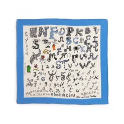 Clearance Foulard Blanc Alphabet Niki de Saint Phalle 70x70cm Foulards, Étoles, Châles