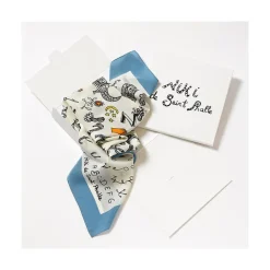 Clearance Foulard Blanc Alphabet Niki de Saint Phalle 70x70cm Foulards, Étoles, Châles