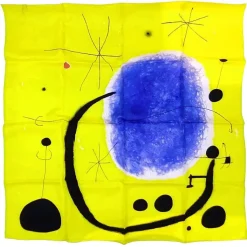 Foulard Joan Miró L'Or de l'Azur - 90x90cm - Brochier Soieries Foulards, Étoles, Châles