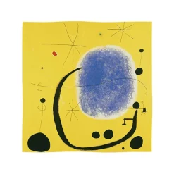 Foulard Joan Miró L'Or de l'Azur - 90x90cm - Brochier Soieries Foulards, Étoles, Châles
