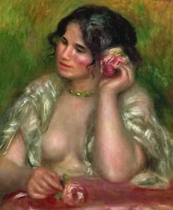 Online Gabrielle à la rose (affiches d'art) Affiches D'Art|Toiles Encadrées