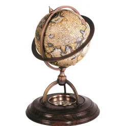 New Globe Terrestre avec boussole séche sur socle Art De La Maison