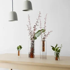 Grand vase réversible Gris/orange - Block Design