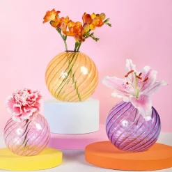 Grand vase spirale Jaune Ø 13 cm