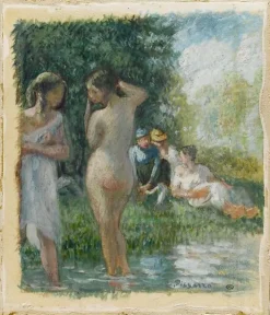 Clearance Groupe de baigneuses au bord de l'eau (toiles encadrées) Toiles Encadrées|Toiles Sur Châssis