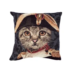 Sale Housse de coussin Chat Napoléon - Bleu Art De La Maison