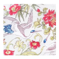 Housse de coussin Coupon de tissus à décor de cigogne, 1893 - 40 x 40 cm