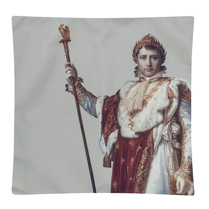 Best Housse de coussin en velours François Gérard - Napoléon 1er en costume de sacre 45x45 cm Art De La Maison