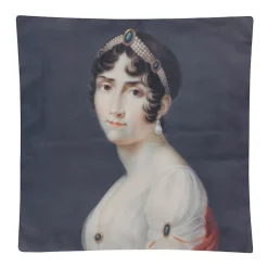 Best Housse de coussin en velours Jacques-Louis Comte - Portrait de Joséphine 45x45 cm Art De La Maison