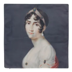 Best Housse de coussin en velours Jacques-Louis Comte - Portrait de Joséphine 45x45 cm Art De La Maison