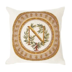 Outlet Housse de coussin Napoléon fond blanc 45x45 Art De La Maison