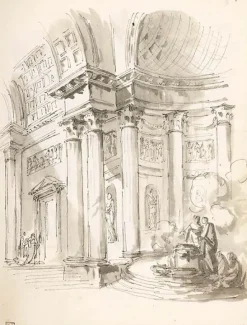 Intérieur de basilique animé (affiches d'art)