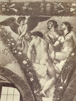 Italie, Rome: Villa Farnesina, pendentif de la loggia de Psyché 'l'Amour et les grâces' (panneaux aluminium)