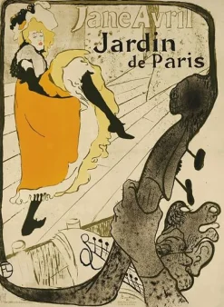 Sale Jane Avril au Jardin de Paris (2e état) (toiles sans cadre) Toiles Sans Cadre