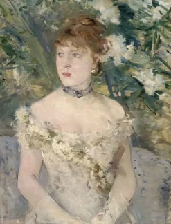 Jeune femme en toilette au bal (détail) (toiles sur châssis)