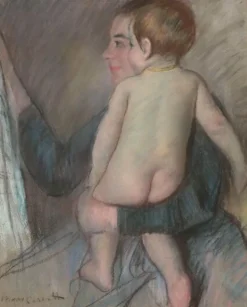Jeune femme portant un enfant nu ou A la fenêtre (panneaux aluminium)