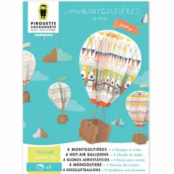 Hot Kit créatif 4 Montgolfières + 4 nuages à créer Loisirs Créatifs