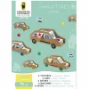 Kit créatif 6 voitures à construire + Stickers