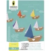 Kit de 6 voiliers en carton à colorier et à construire