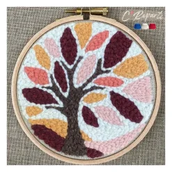 Kit Punch Needle 1 Motif Arbre d'automne