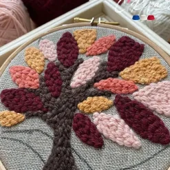 Kit Punch Needle 1 Motif Arbre d'automne