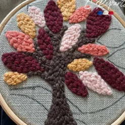 Kit Punch Needle 1 Motif Arbre d'automne