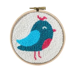 New Kit Punch Needle 1 Motif - Oiseau bleu Loisirs Créatifs