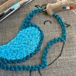 New Kit Punch Needle 1 Motif - Oiseau bleu Loisirs Créatifs