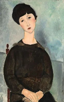 La Chevelure noire, dit aussi Jeune fille brune assise (affiches d'art) Affiches D'Art|Toiles Sans Cadre