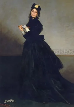 La Dame au gant. Mme Carolus-Duran, née Pauline Croizette (1839-1912), peintre (panneaux aluminium)