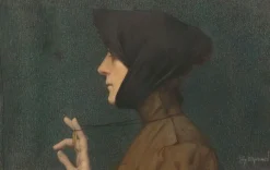 La femme à la médaille ou Mystère (panneaux aluminium)
