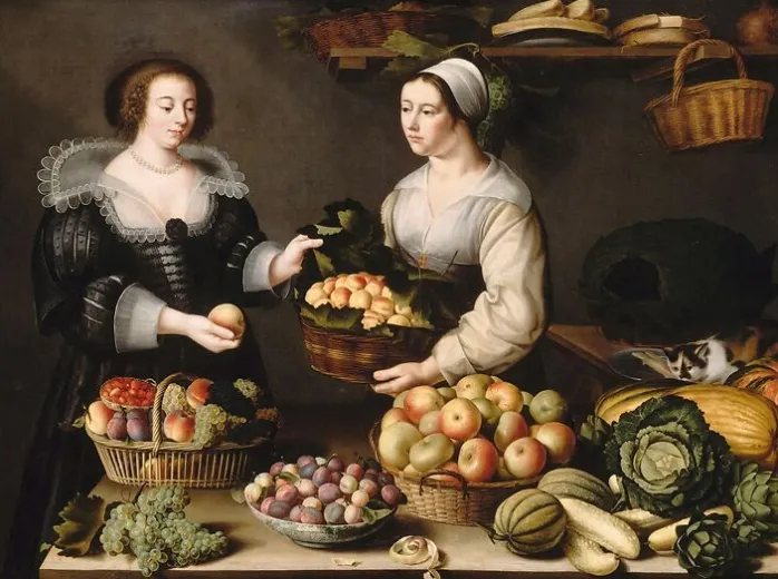 La Marchande de fruits et légumes (panneaux aluminium)