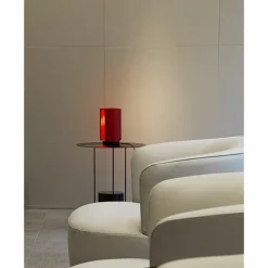 Lampe pivotante à poser - Charlotte Perriand - Nemo Lighting - Rouge carmin