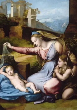 Outlet La Vierge au diadème bleu ou La Vierge au voile (panneaux aluminium) Panneaux Aluminium|Toiles Sur Châssis