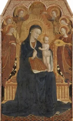 Hot La Vierge et l'Enfant entourés de 6 anges, Saint Antoine de Padoue, Saint Jean l'Evangéliste (affiches d'art encadrées) Affiches D'Art Encadrées